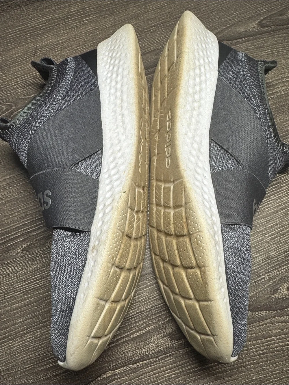 adidas Slip-On Athletic Sneakers in Black and White
